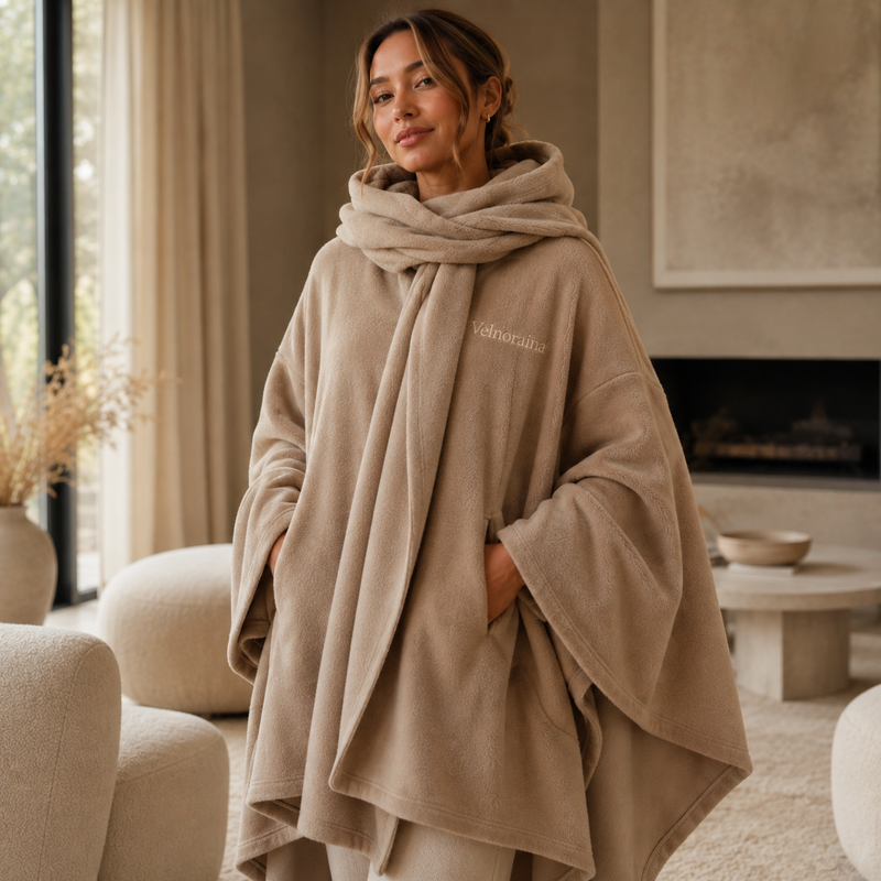 Velnoraina™ Sandveil Fireside Poncho
